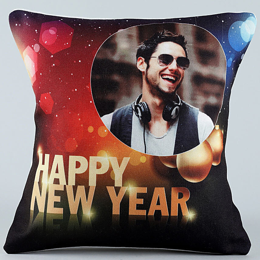 happy new year personalised coffee cushion online