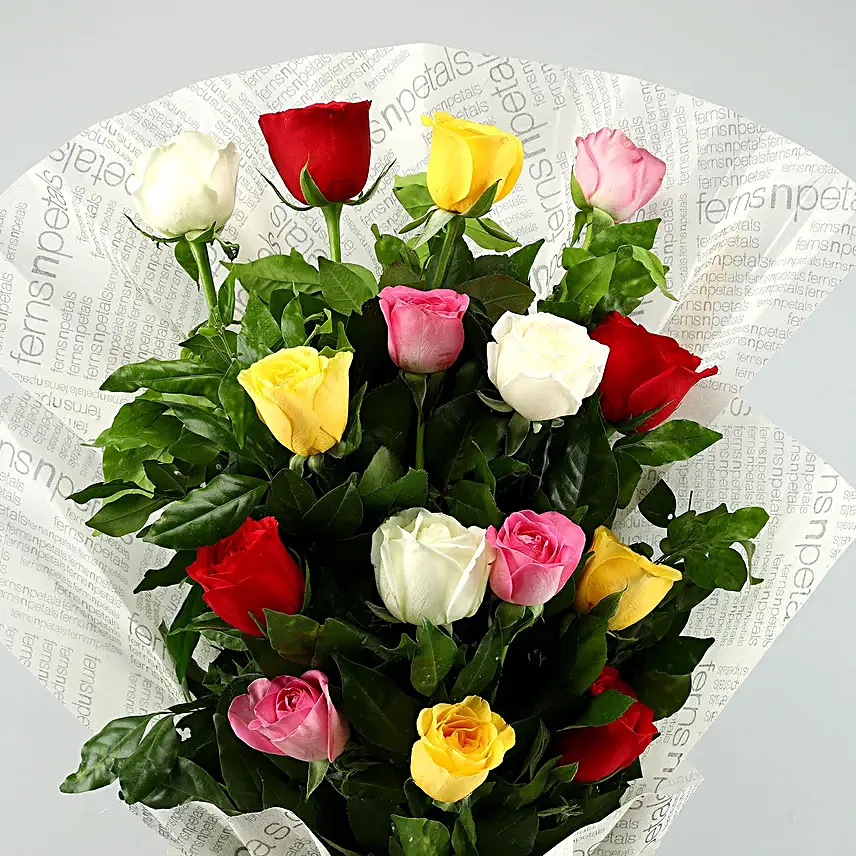 Colours Of Spring Roses Bouquet