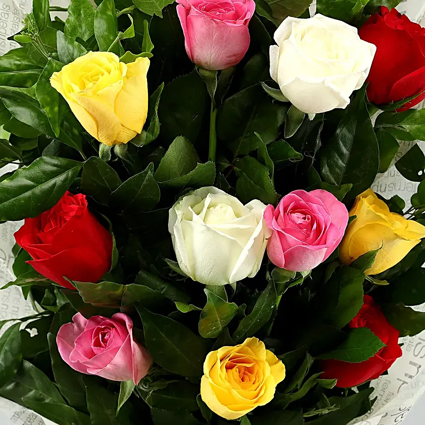 Colours Of Spring Roses Bouquet
