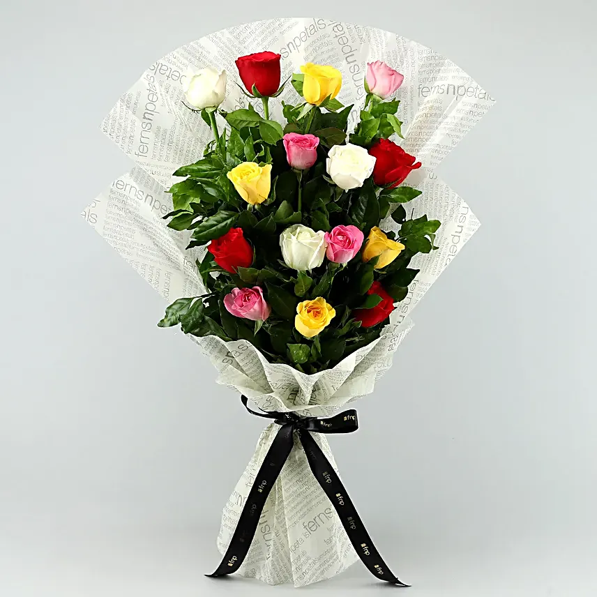 Colours Of Spring Roses Bouquet