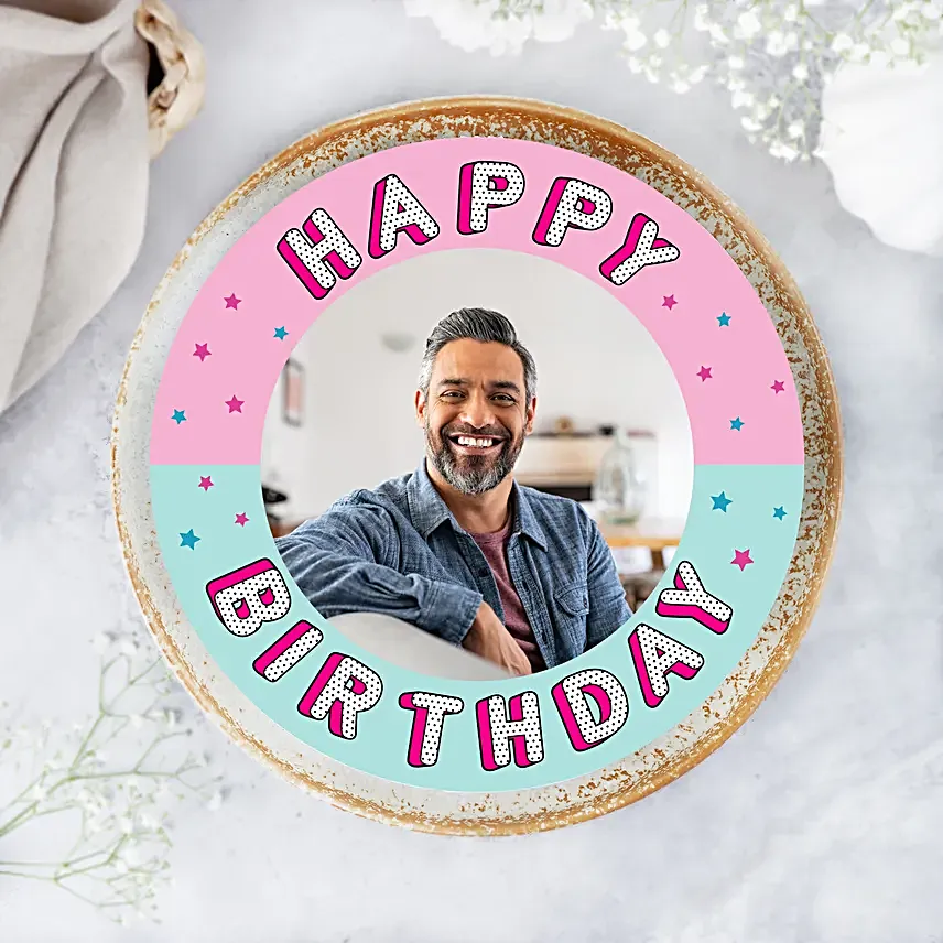 Confetti Birthday Vanilla Photo Cake Half Kg