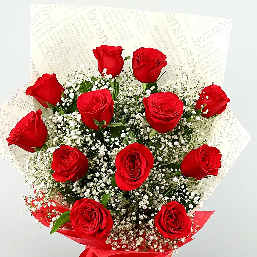 Confetti Of Love Red Roses Bouquet Black Forest Cake