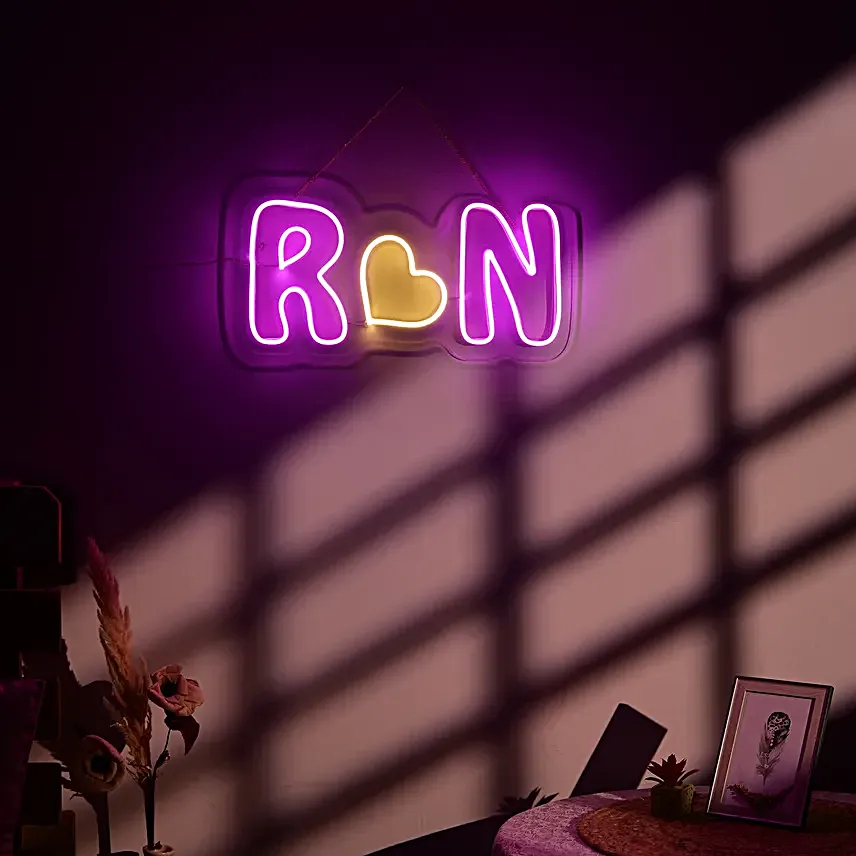 Couple Initials LED Neon Light