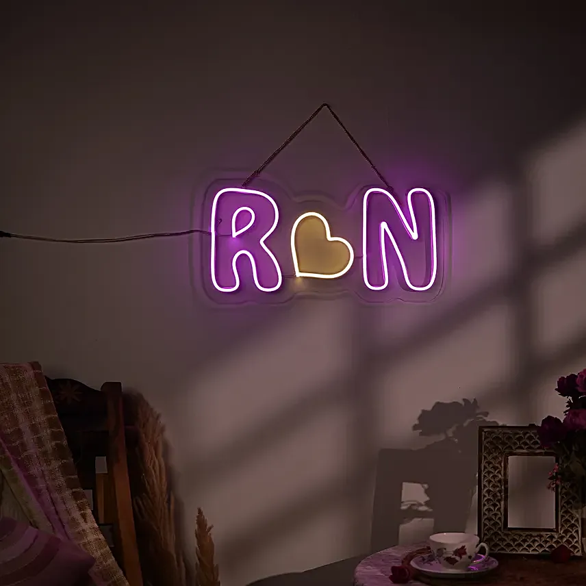 Couple Initials LED Neon Light