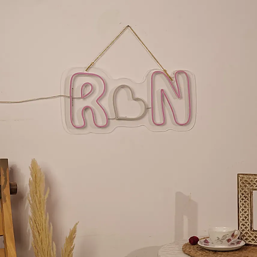 Couple Initials LED Neon Light