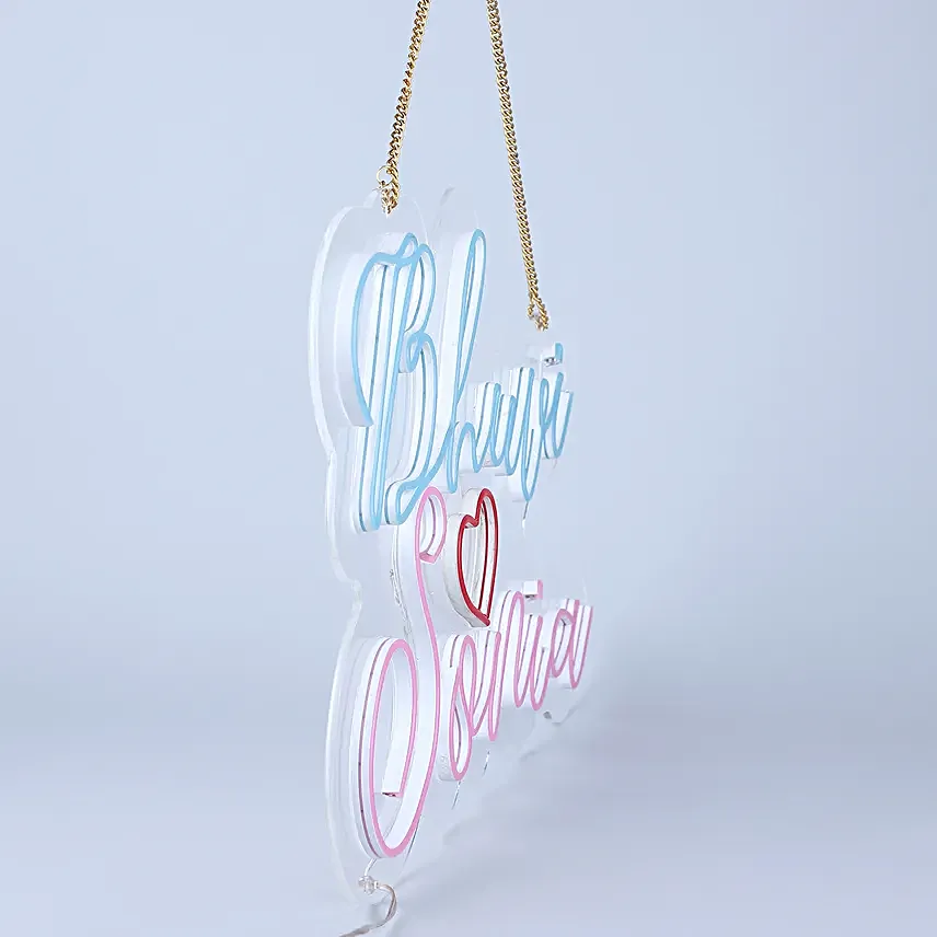 Couple Neon Board with Heart