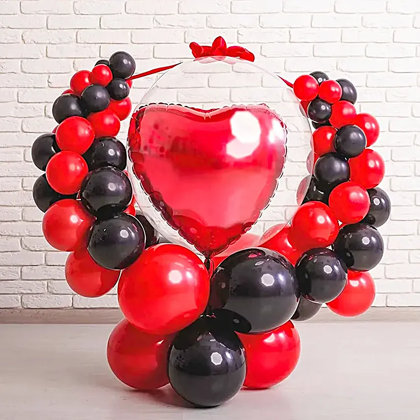 Crimson Love Escape Balloon Arrangement