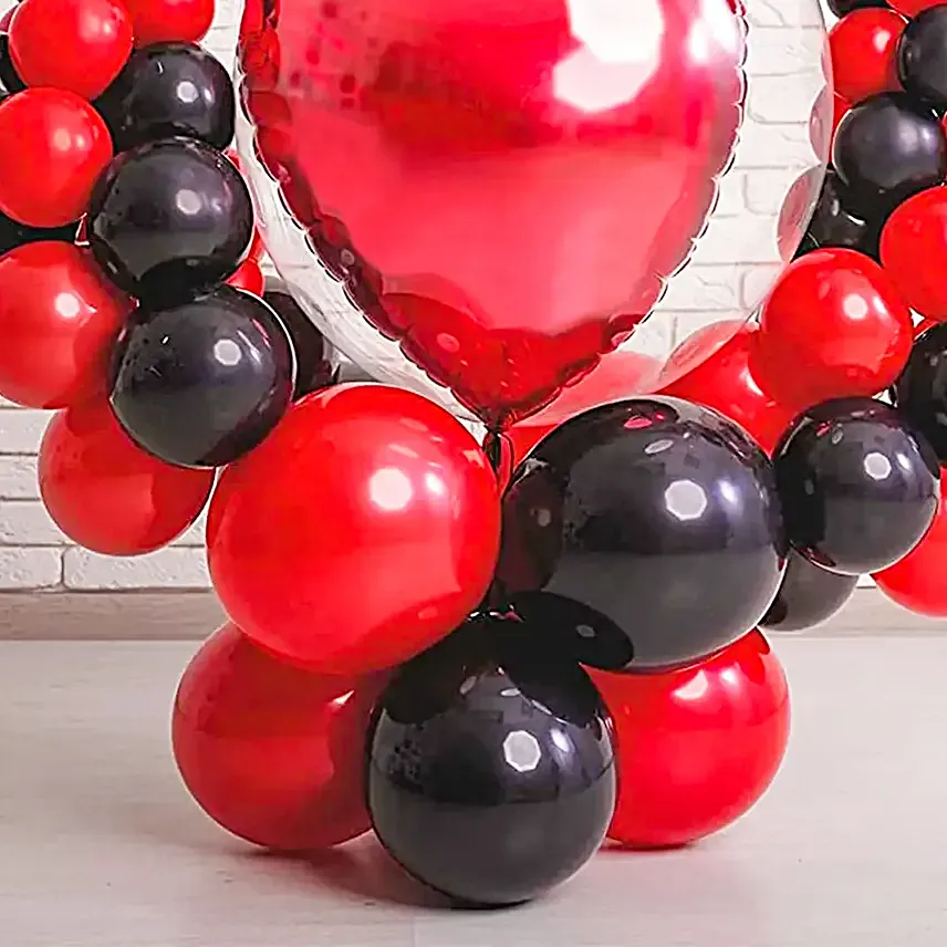 Crimson Love Escape Balloon Arrangement