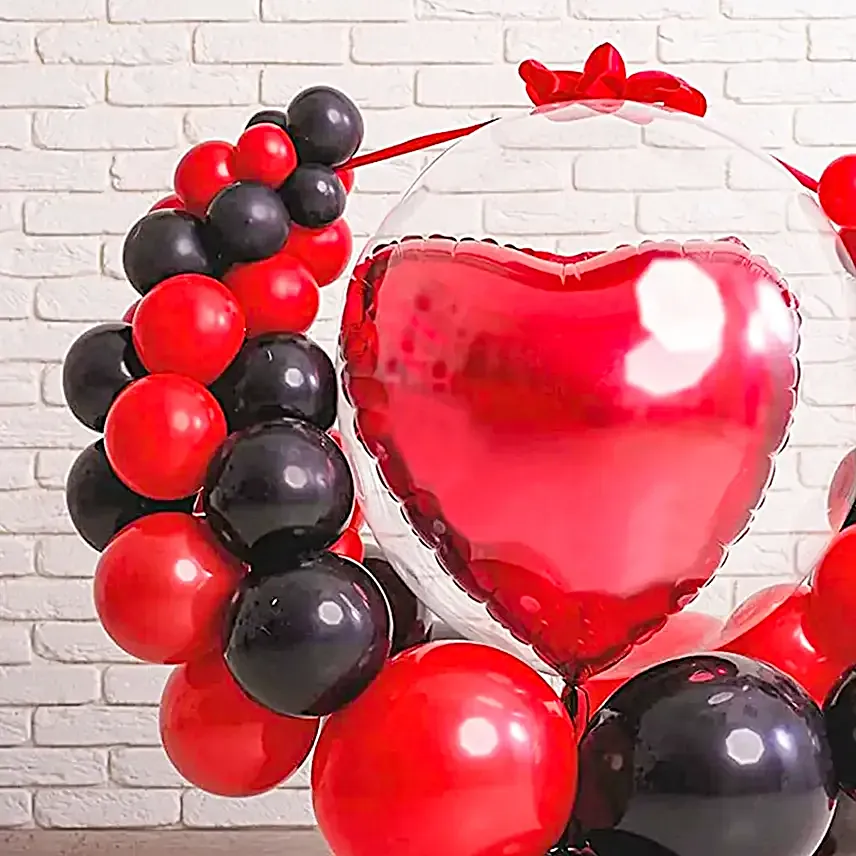 Crimson Love Escape Balloon Arrangement