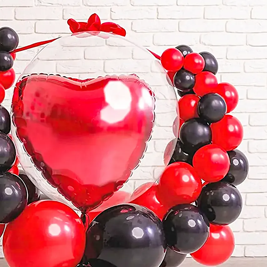 Crimson Love Escape Balloon Arrangement