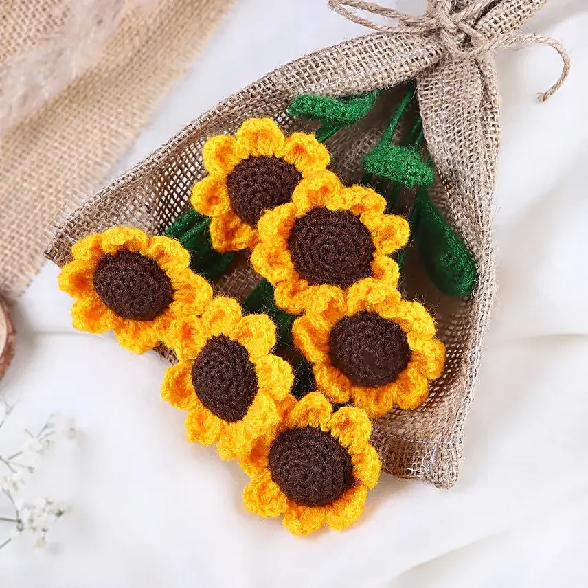 Crochet Sunflower Bouquet