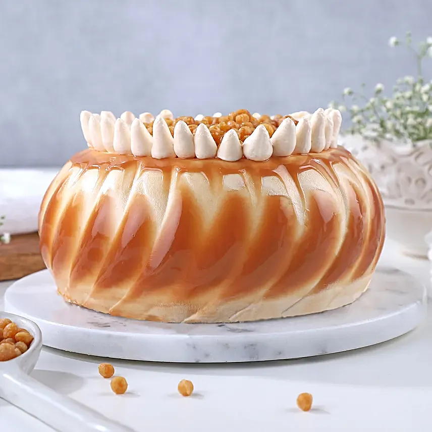 Crunchy Butterscotch Delight Cake Half Kg