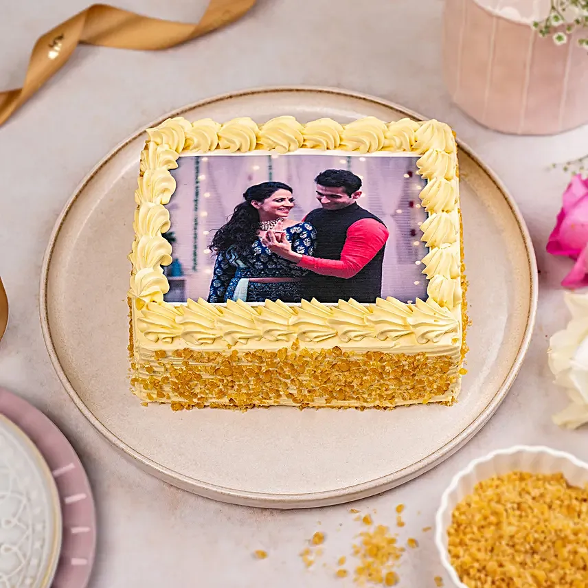 Butterscotch Personalised Photo Cake
