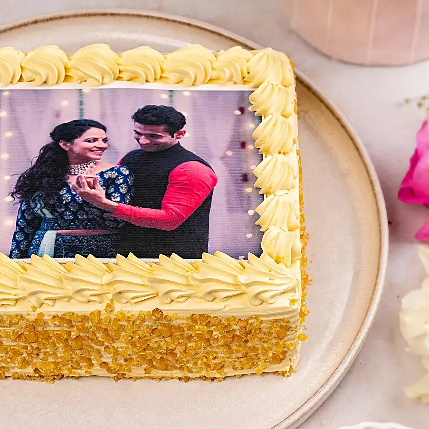 Butterscotch Personalised Photo Cake