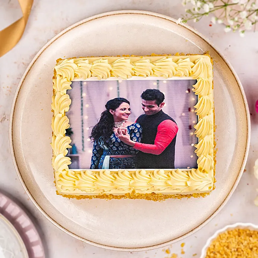 Butterscotch Personalised Photo Cake