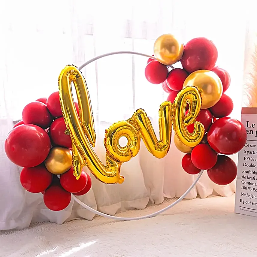 Cursive Love Balloon Ring