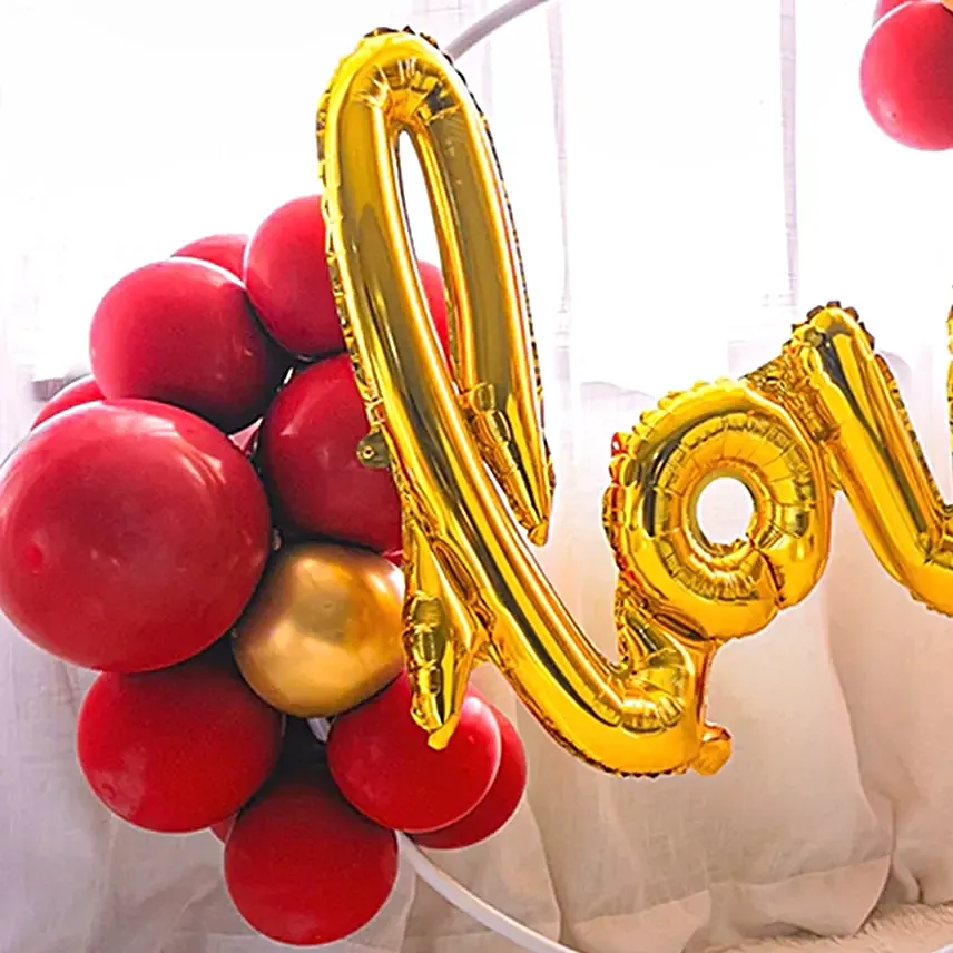 Cursive Love Balloon Ring