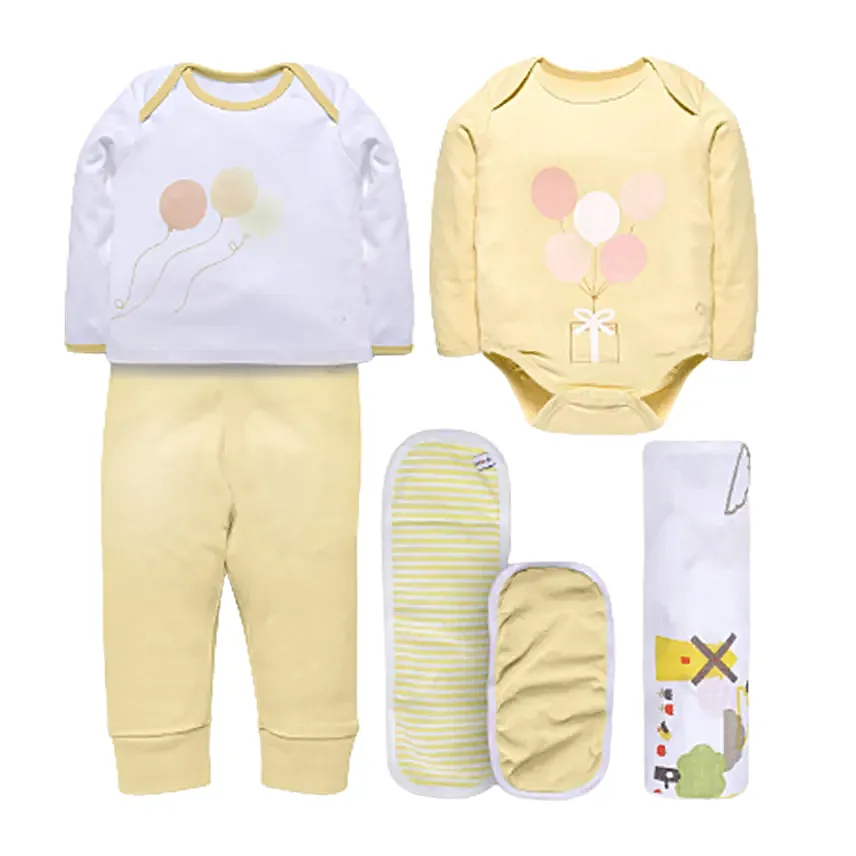Cute Baby Infant Essentials Gift Set Yellow
