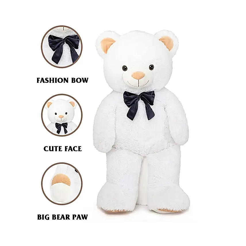 Cute Brown Paw Teddy Bear White