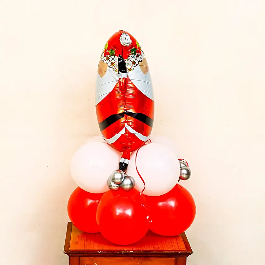 Cute Santa N Balloon Arrangement