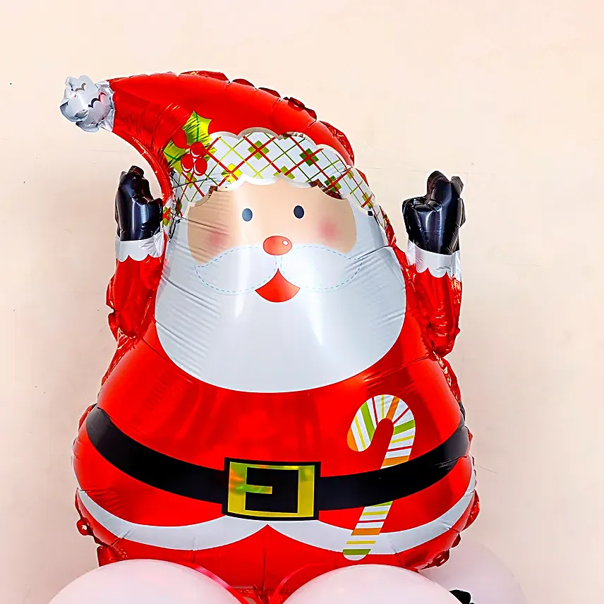 Cute Santa N Balloon Arrangement