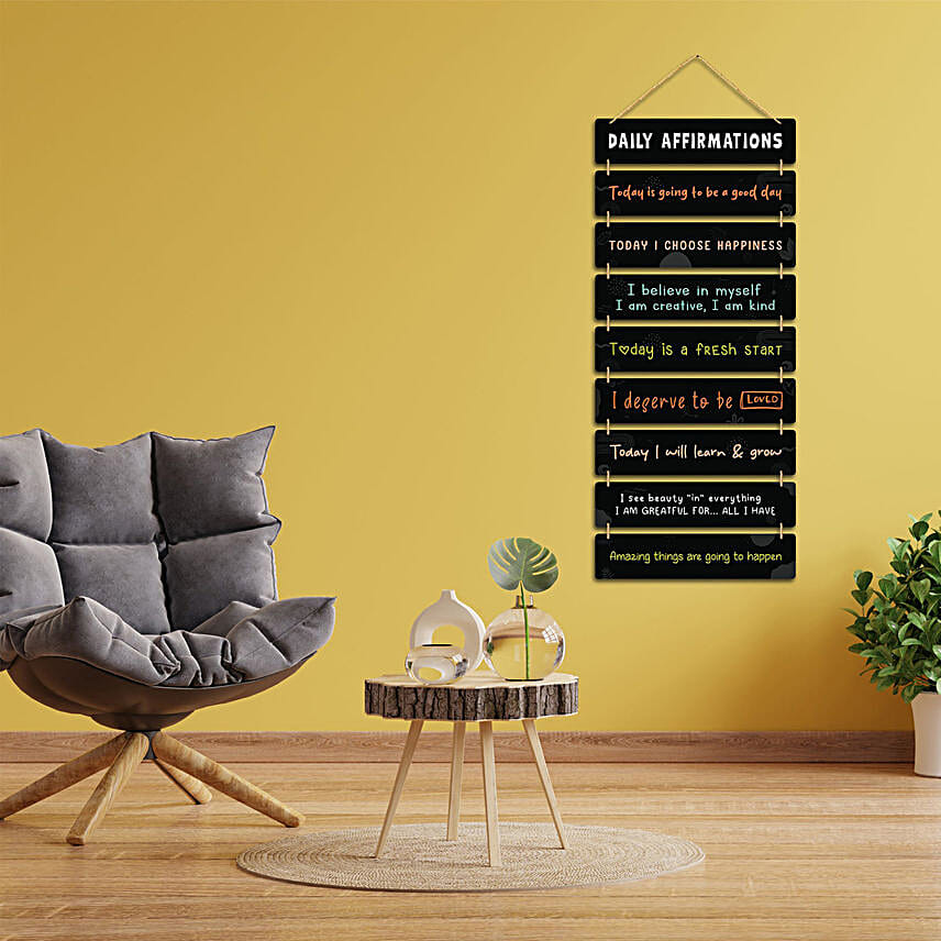 Daily Affirmation Wooden Wall Hanging