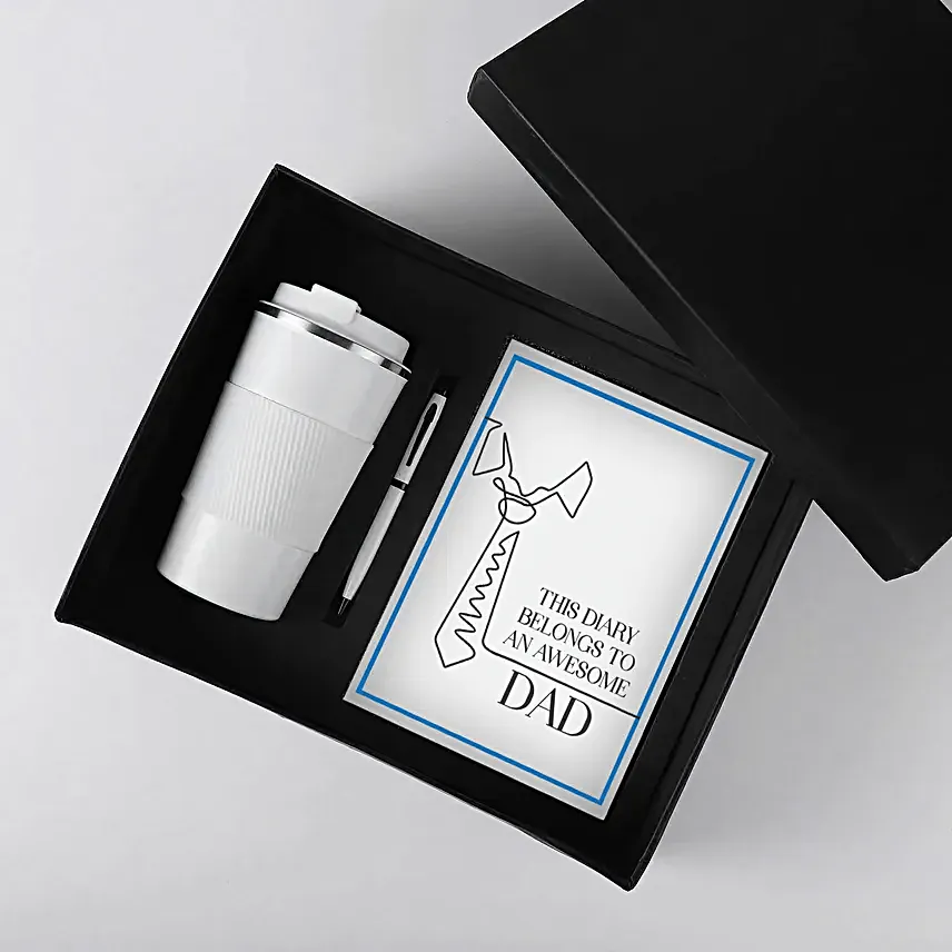 Daily Essentials All White Gift Set For Fathers