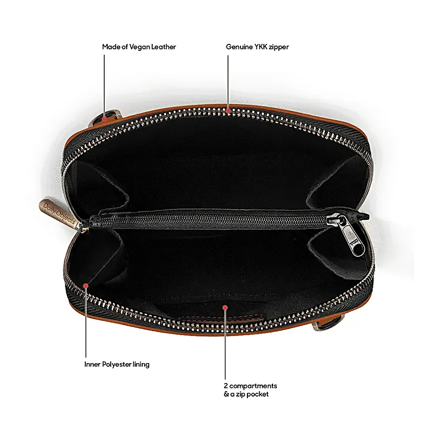 Online Tan Vegan Leather- Trapeze Crossbody Bag