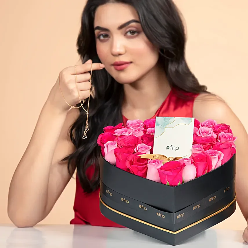 Dainty Love Valentine Floral Heart Box