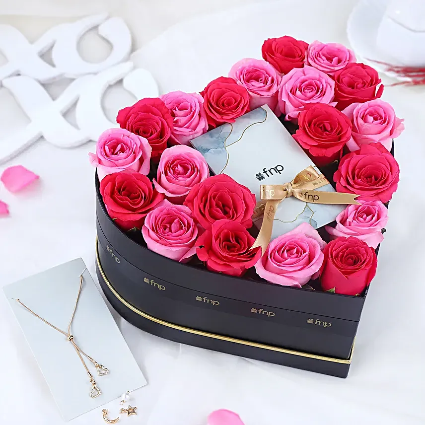 Dainty Love Valentine Floral Heart Box