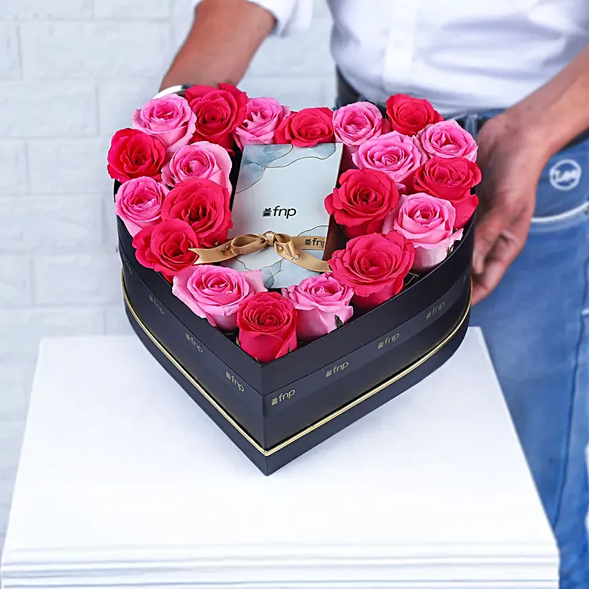 Dainty Love Valentine Floral Heart Box