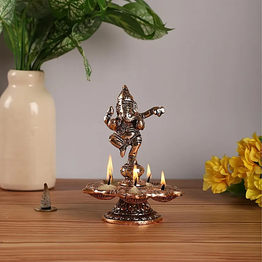 Dancing Divine Ganesha Diya