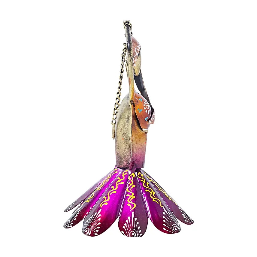 Dancing Doll Wall Hanging Figurine Pink & Orange