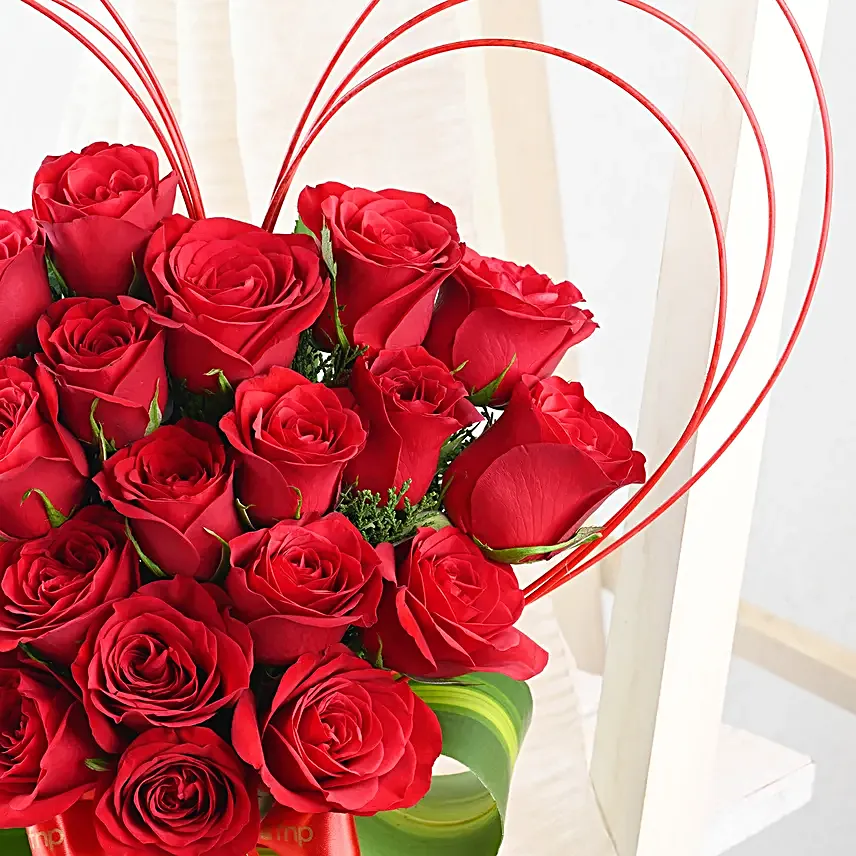 Deep Red Hearty Arrangement