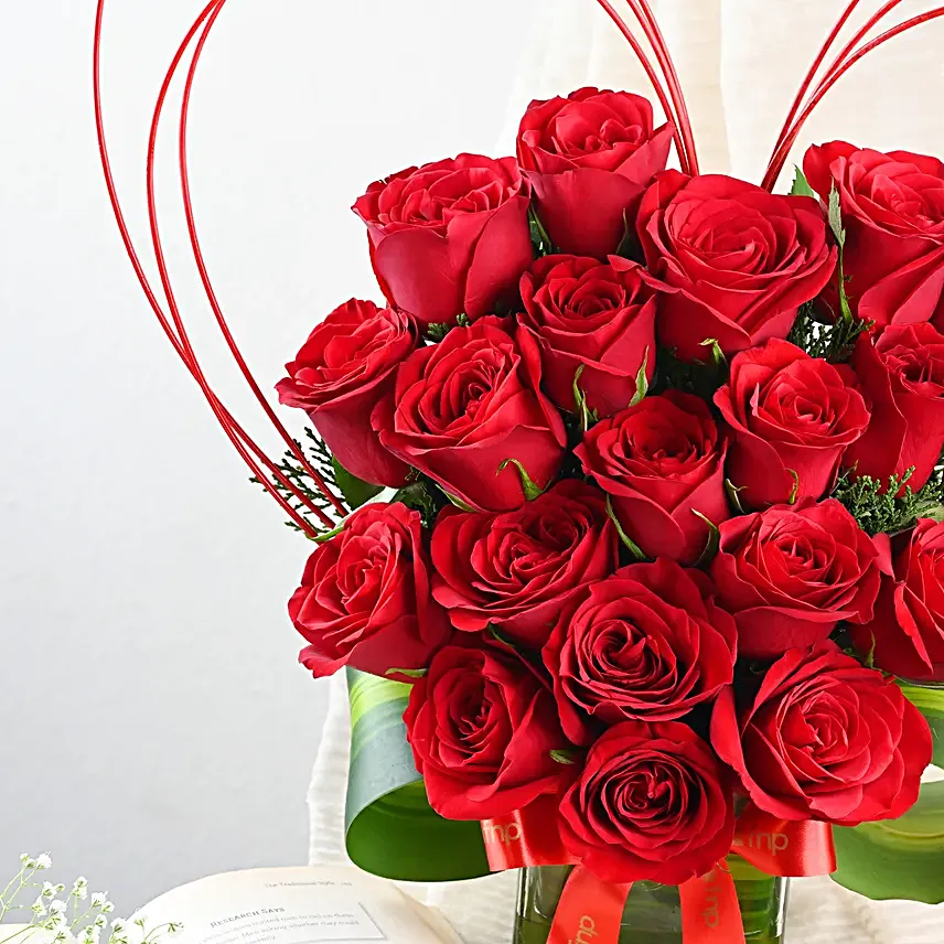 Deep Red Hearty Arrangement