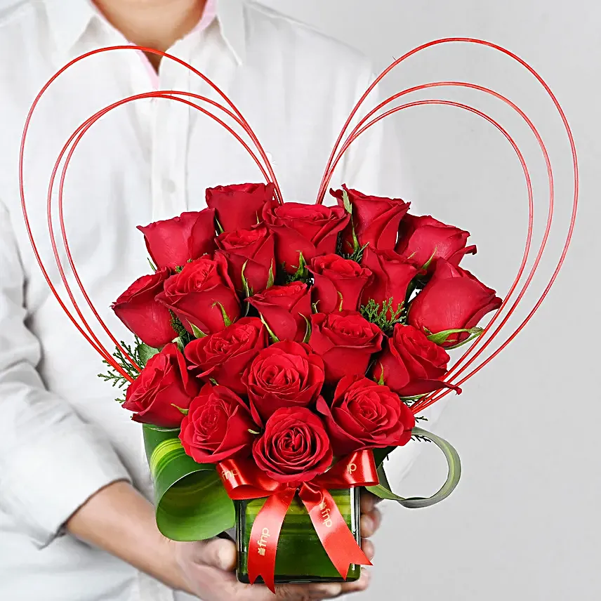 Deep Red Hearty Arrangement