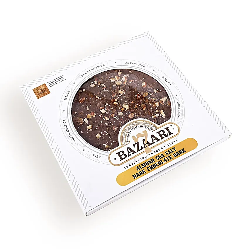Delectable Almond Sea Salt Dark Chocolate Bark