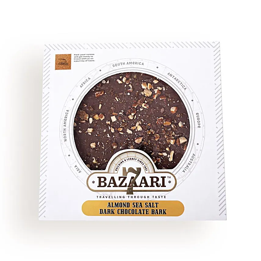 Delectable Almond Sea Salt Dark Chocolate Bark