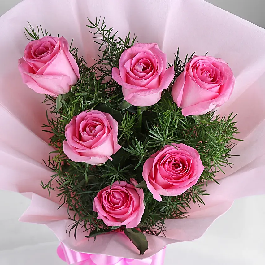 Send Pink Roses Bunch