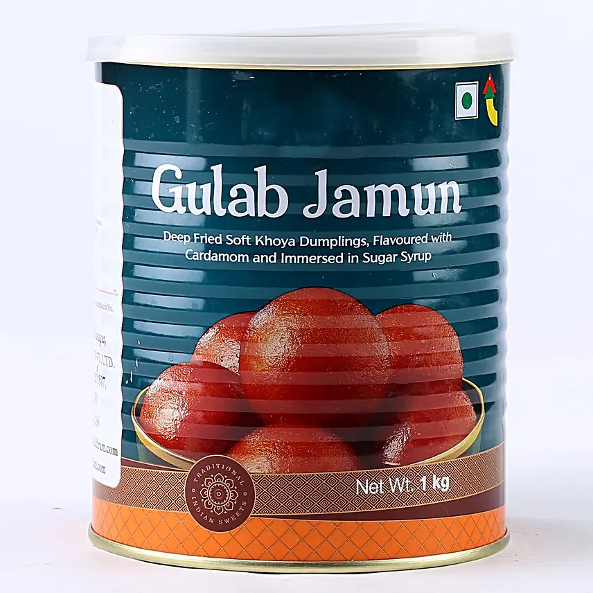 Tin of gulab jamun