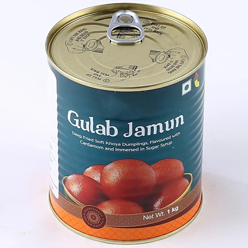 Tin of gulab jamun