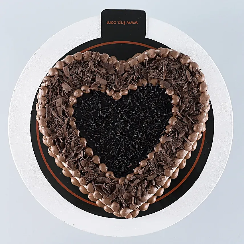 Delicious Heart Shaped Chocolate Cake Half Kg
