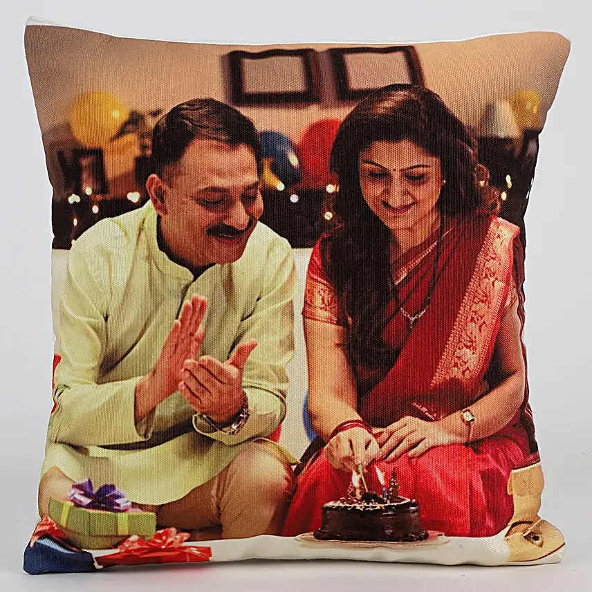 Online Combo of Cake and Personalised Cushion