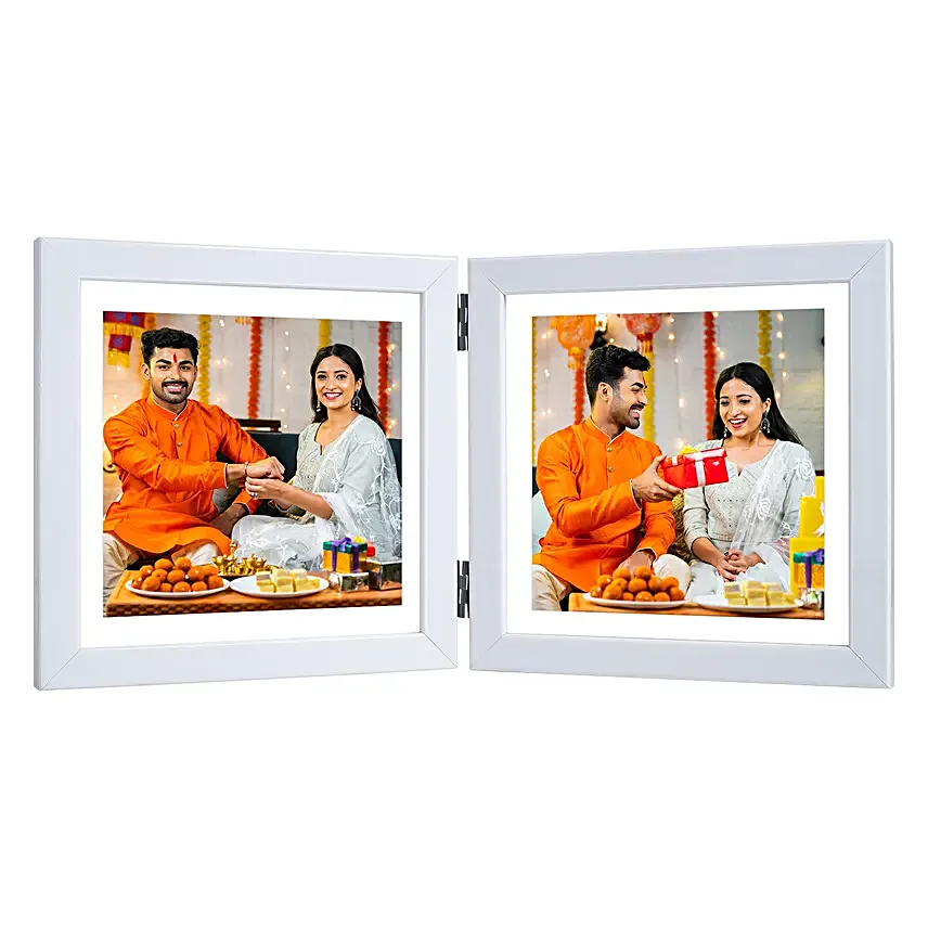 Designer Rakhi N Personalised Foldable Photo Frame