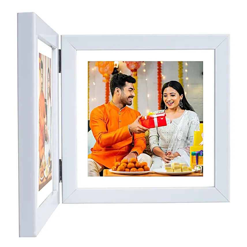 Designer Rakhi N Personalised Foldable Photo Frame