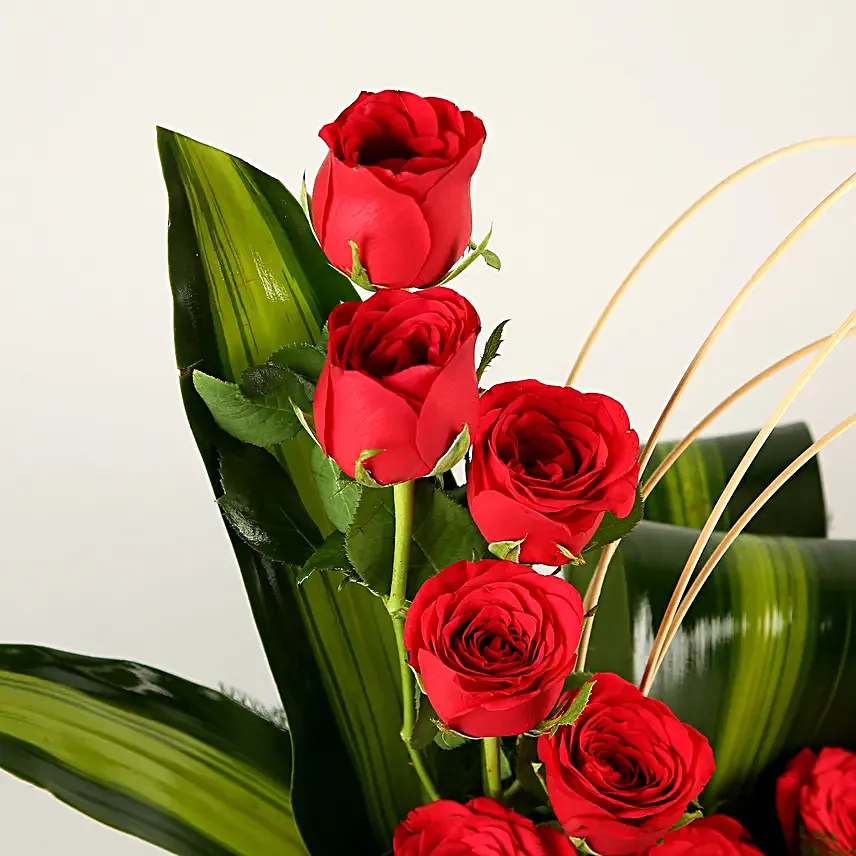 Designer Red Roses Arrangement