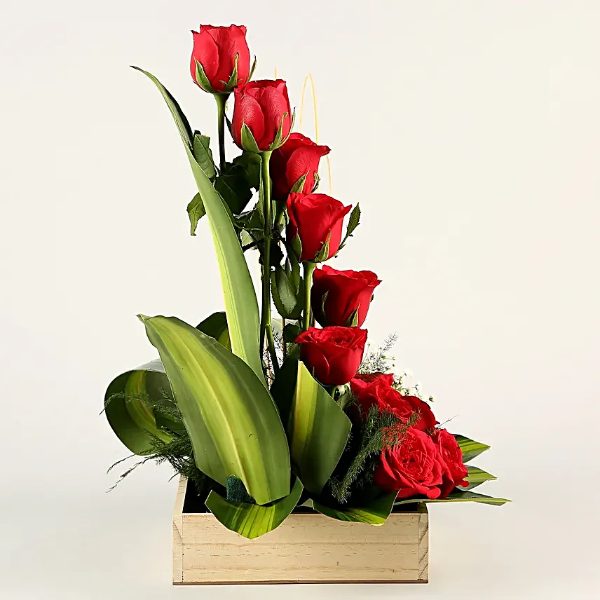 Designer Red Roses Arrangement