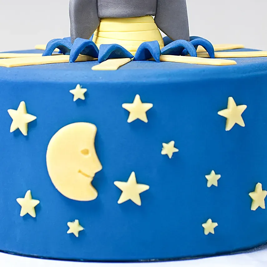 Blue Rocket Shape Cake For Kids