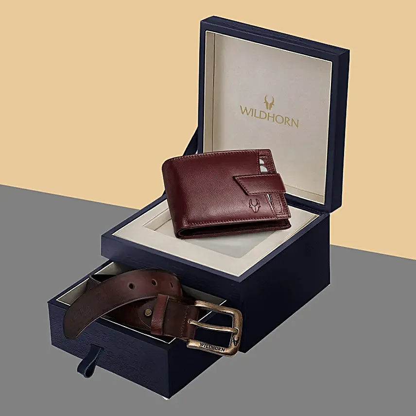 Designer Wallet N Belt Gift Set