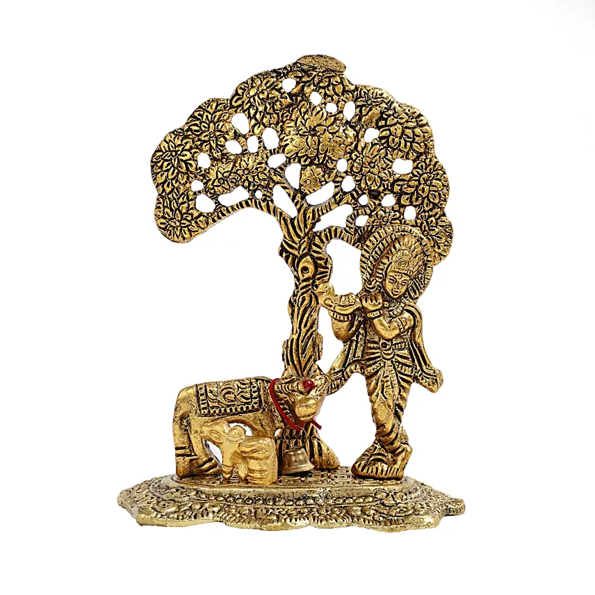 Divine Krishna Brass Idol